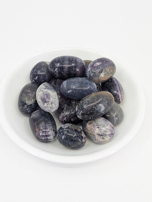 Purple Fluorite tumbled stones A–AA grade – main product image