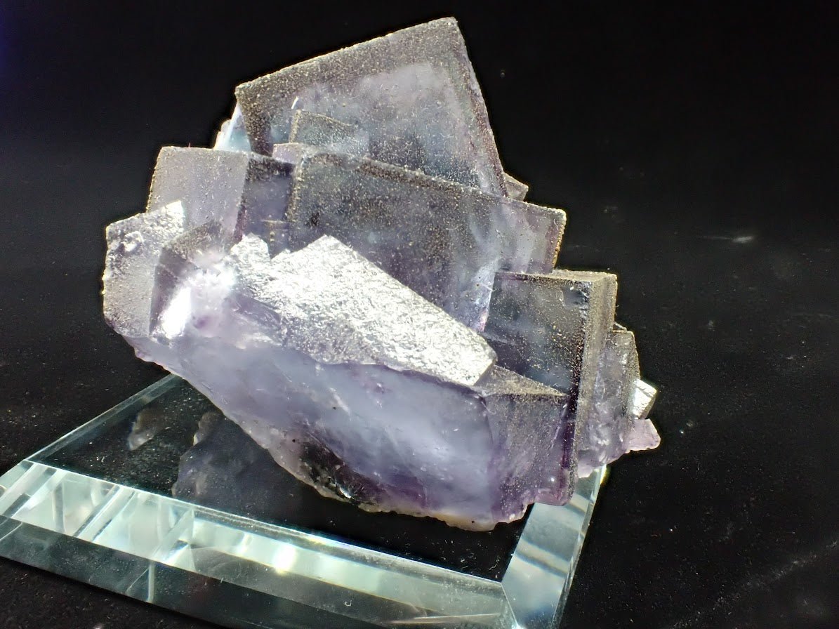 Purple Fluorite with Pyrite Dusting – YGX, China - Legacy Crystals and Minerals