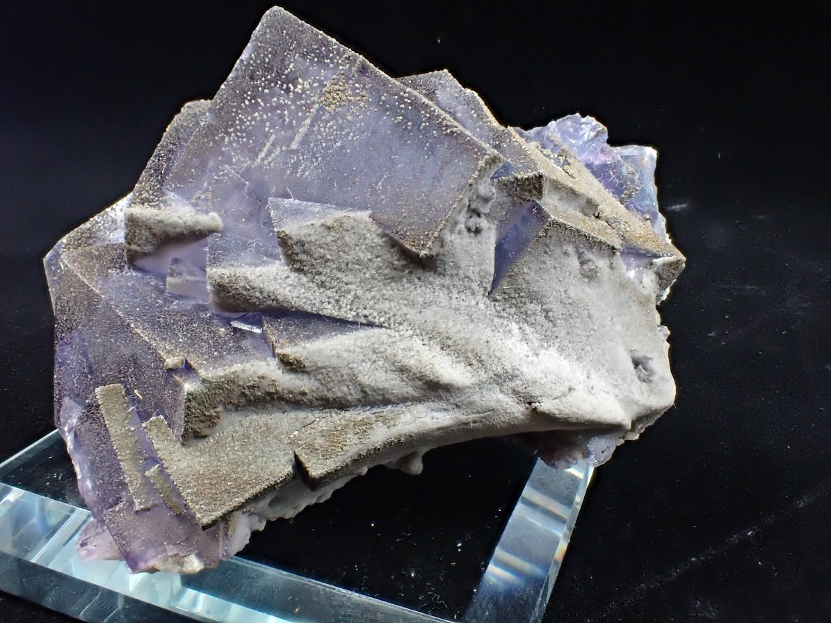 Purple Fluorite with Pyrite Dusting – YGX, China - Legacy Crystals and Minerals