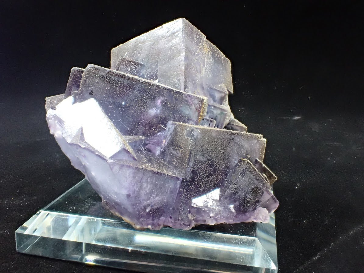 Purple Fluorite with Pyrite Dusting – YGX, China - Legacy Crystals and Minerals