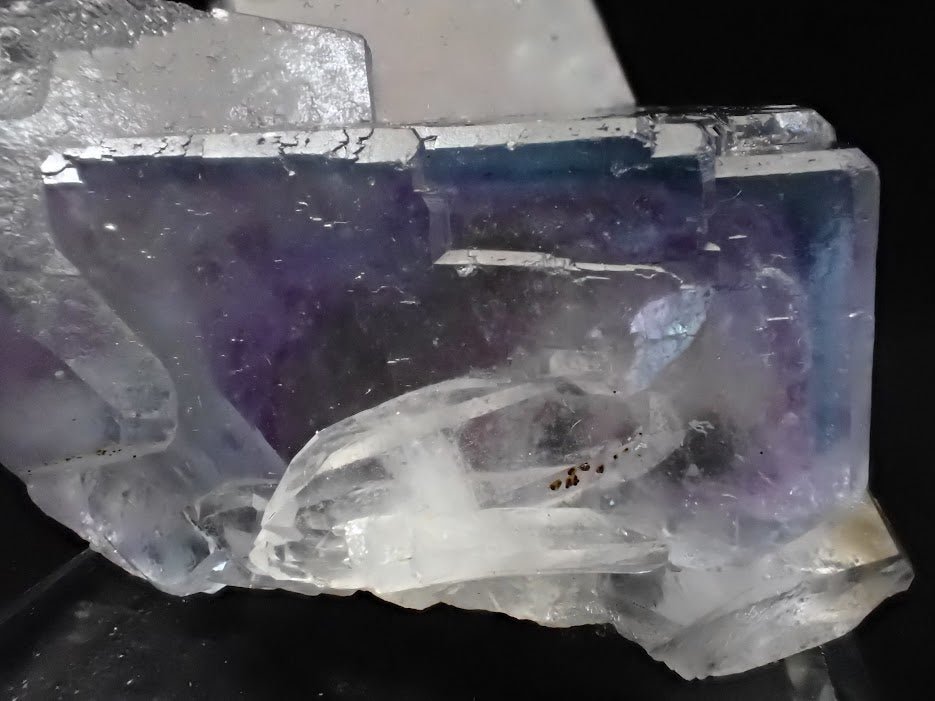 Purple Fluorite with Quartz and Mica – YGX Mine, China - Legacy Crystals and Minerals