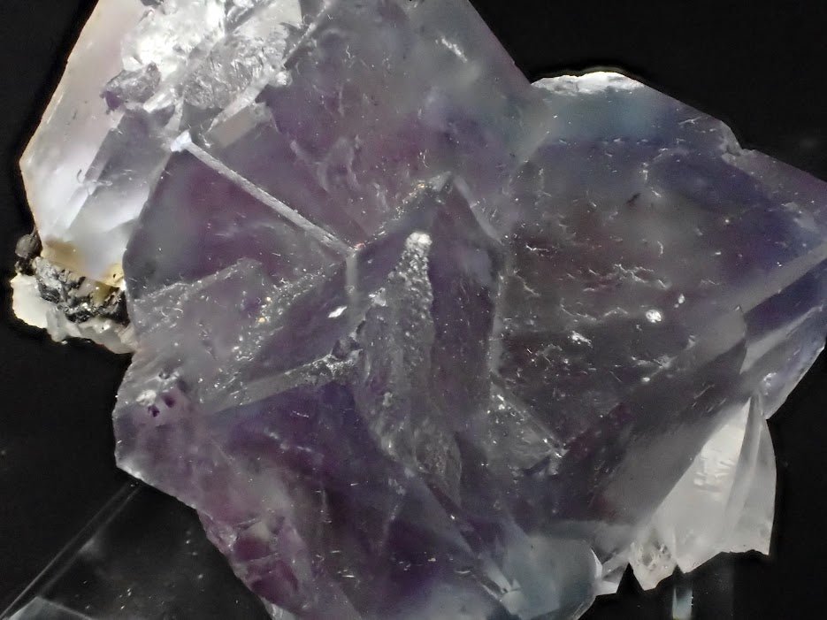 Purple Fluorite with Quartz and Mica – YGX Mine, China - Legacy Crystals and Minerals