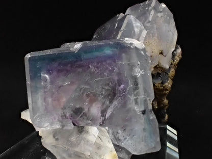 Purple Fluorite with Quartz and Mica – YGX Mine, China - Legacy Crystals and Minerals