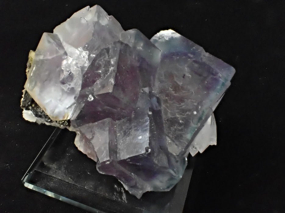 Purple Fluorite with Quartz and Mica – YGX Mine, China - Legacy Crystals and Minerals