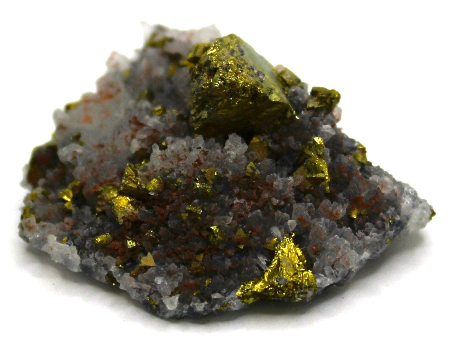 Pyrite on Quartz - Legacy Crystals and Minerals