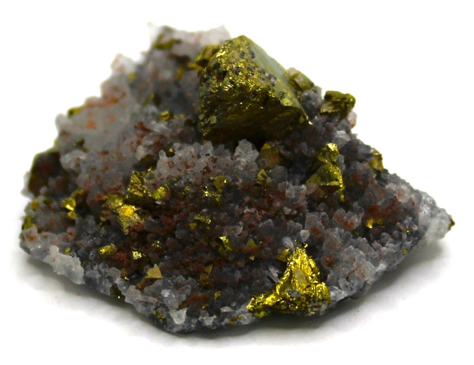 Pyrite on Quartz - Legacy Crystals and Minerals