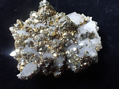 Pyrite on Quartz – Tianshan Mine, Longyan, Fujian, China - Legacy Crystals and Minerals