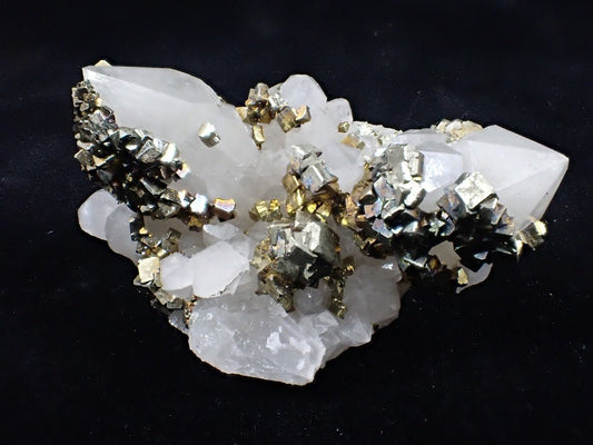 Pyrite on Quartz – Tianshan Mine, Longyan, Fujian, China - Legacy Crystals and Minerals