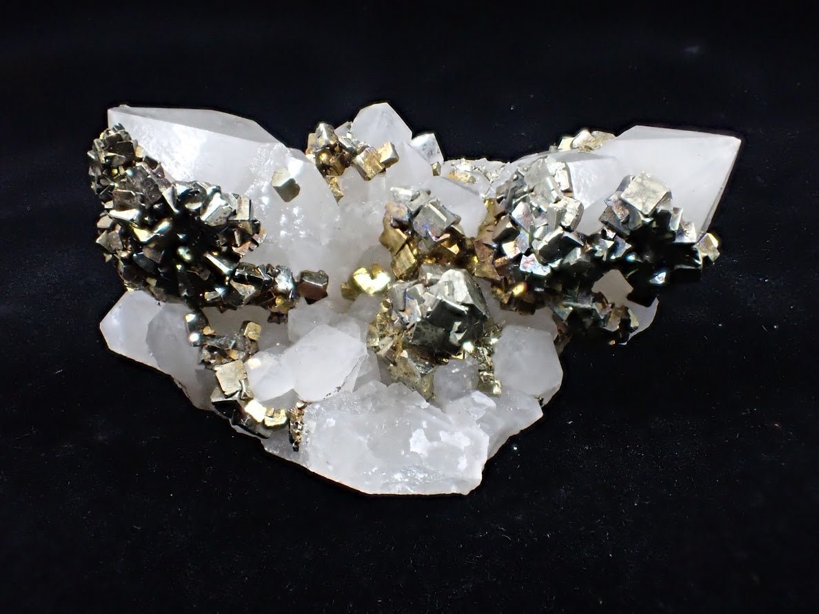 Pyrite on Quartz – Tianshan Mine, Longyan, Fujian, China - Legacy Crystals and Minerals