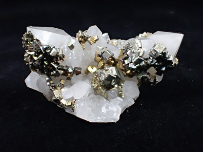 Pyrite on Quartz – Tianshan Mine, Longyan, Fujian, China - Legacy Crystals and Minerals