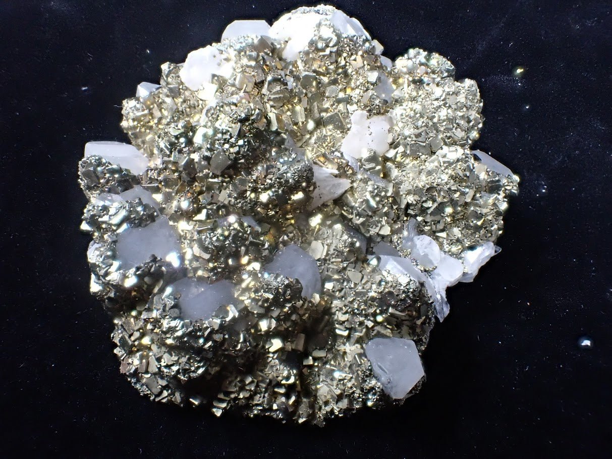 Pyrite on Quartz with High Luster Cubes– Tianshan Mine, Longyan, Fujian, China - Legacy Crystals and Minerals
