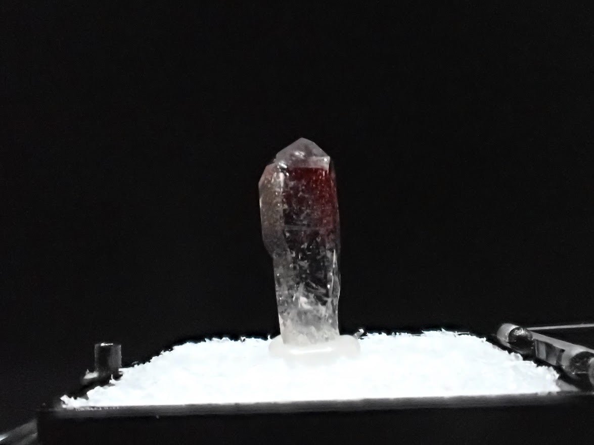 Red Phantom Quartz with Hematite Inclusions – High Clarity Crystal Specimen (19mm) - Legacy Crystals and Minerals