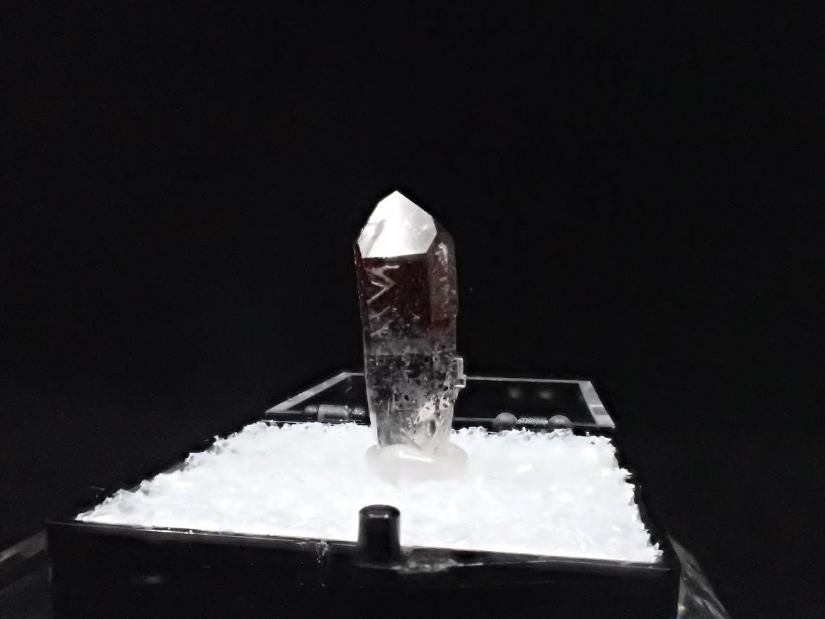 Red Phantom Quartz with Hematite Inclusions – High Clarity Crystal Specimen (19mm) - Legacy Crystals and Minerals