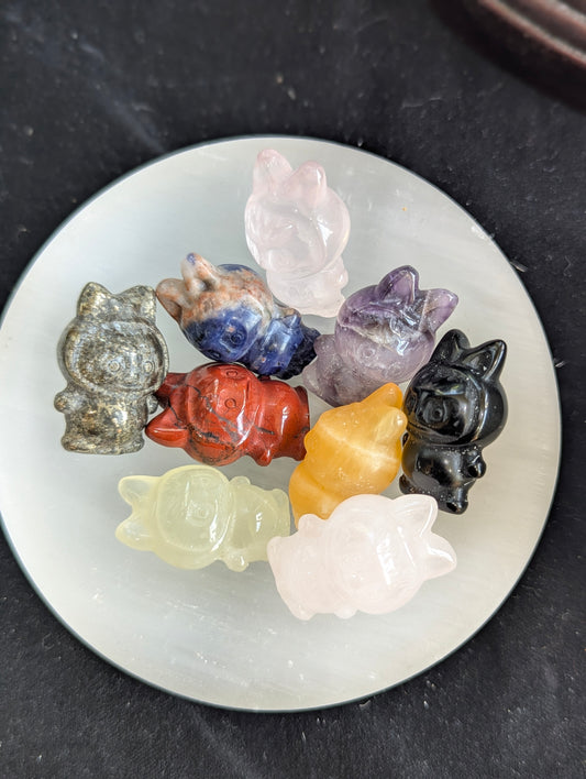 Tiny Labubu Mineral Totem ~ 1"