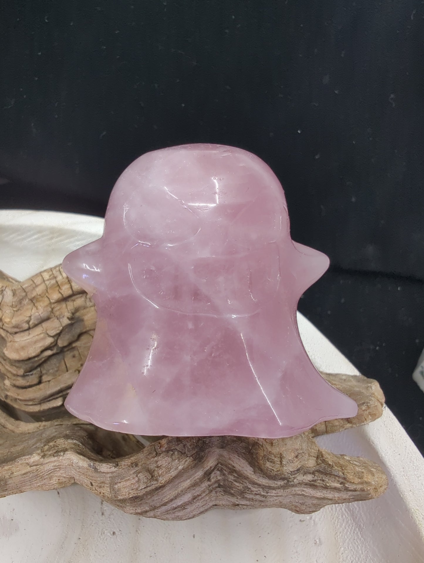 Crystal Ghost Carvings – Mahogany Jasper & Ruby in Zoisite