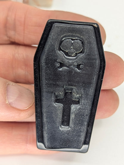 Crystal Coffin Carvings - small - 2" x 1" - choose your mineral