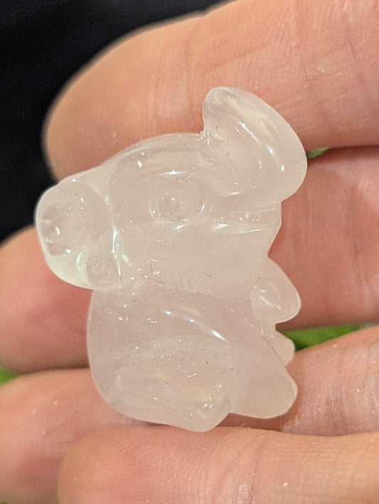 Tiny Baby Elephant Mineral Totem ~ 1"