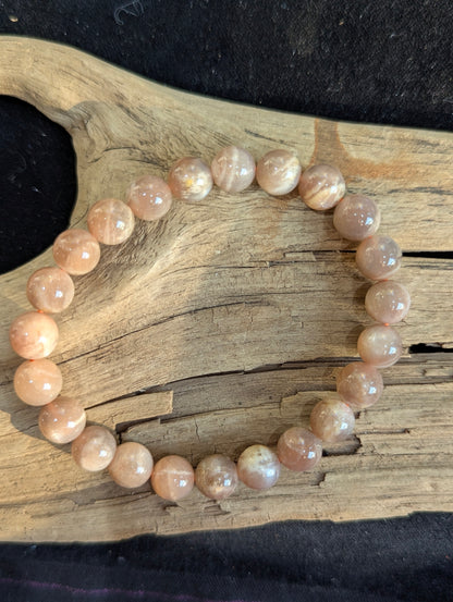 Golden Brown Sunstone Bracelet — 8mm & 10mm Beads
