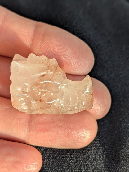 Tiny Dragon Head Mineral Totem ~ 1"