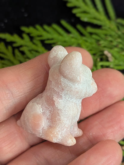 Tiny French Bulldog Mineral Totem ~ 1"