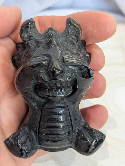 Black Obsidian Dragon Trio, "See No Evil, Hear No Evil, Speak No Evil" | Auspiciousness, Wisdom, Mindfulness | ~ 2.5in.