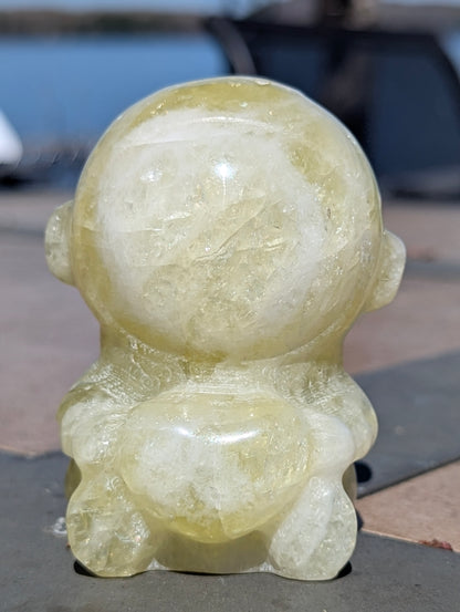Lemon Quartz Astronaut Carving