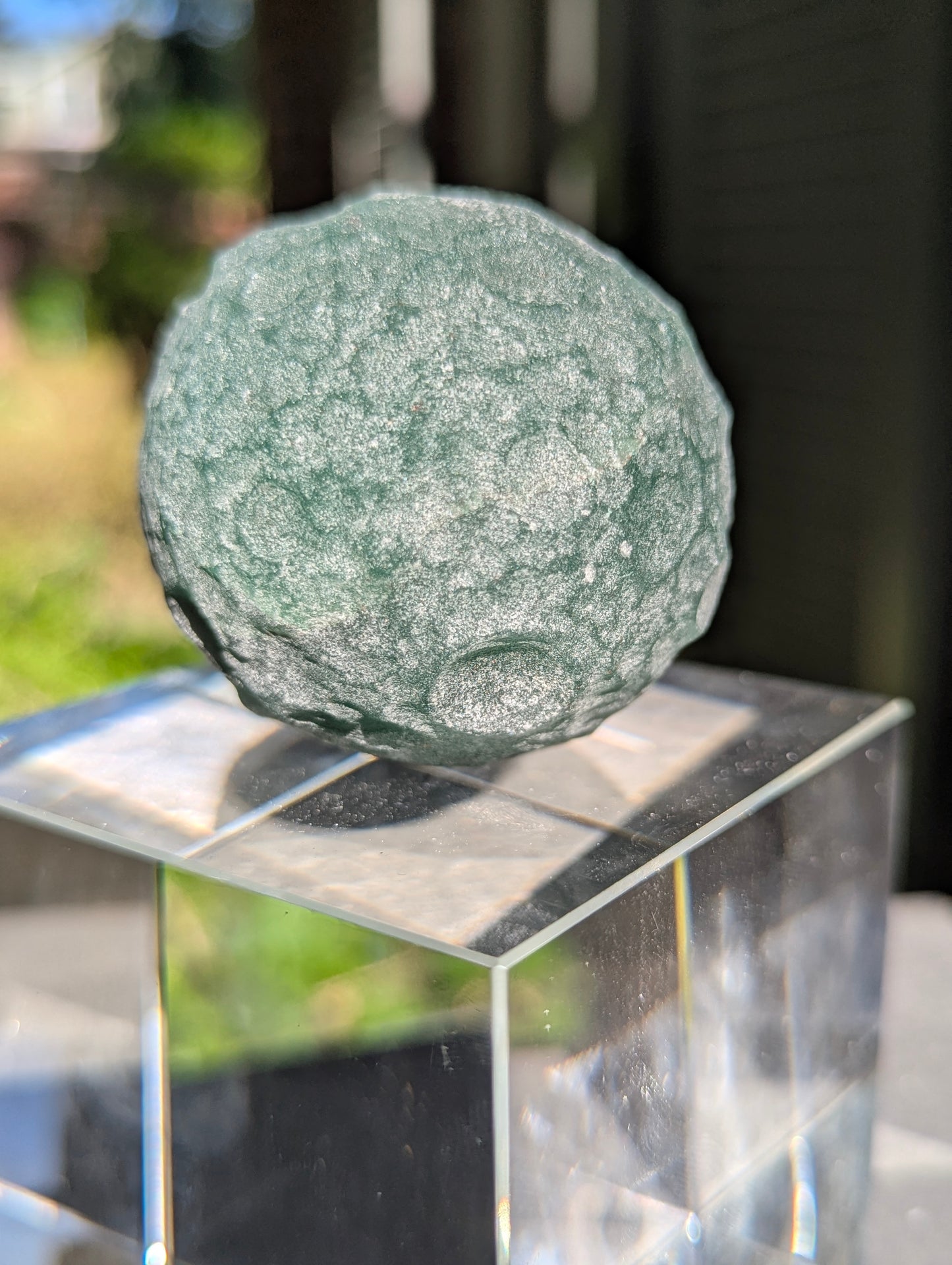 Lunar Collection | Carved Mineral Moon Sphere (50mm) – Natural Stone | small - Choose Your Mineral