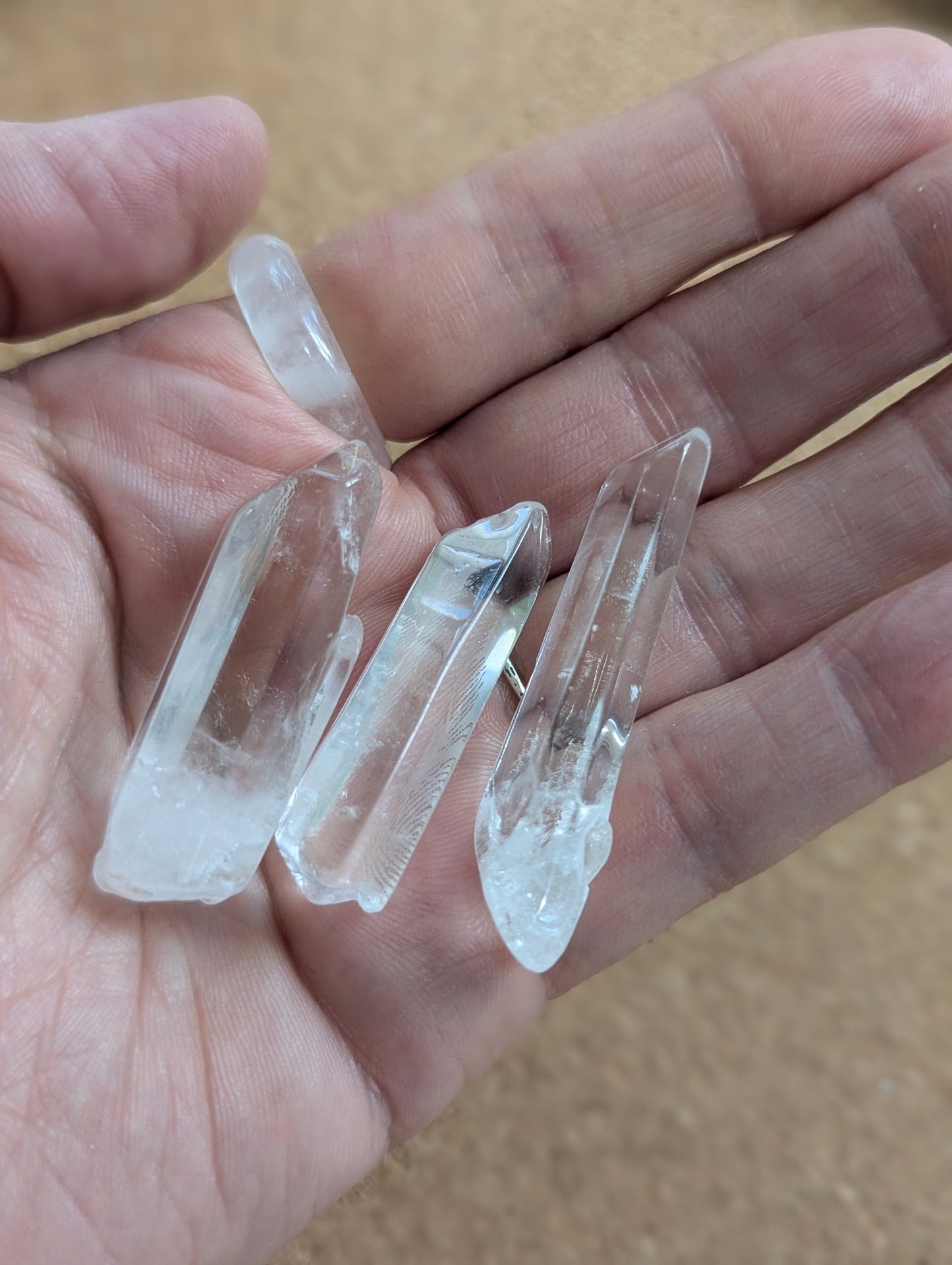 Polished Clear Quartz Points | Amplification, Clarity, Alignment | ~ 25g, 2-3 Quartz Points