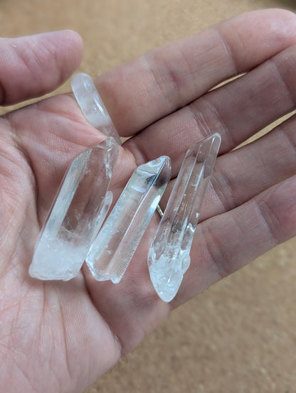 Polished Clear Quartz Points | Amplification, Clarity, Alignment | ~ 25g, 2-3 Quartz Points