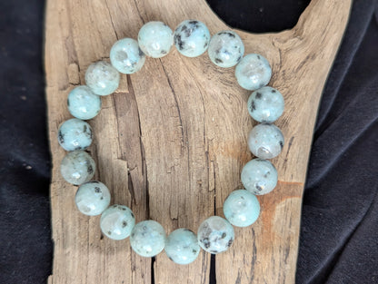 Kiwi Jasper Bracelet — 6mm, 8mm & 10mm Round Beads
