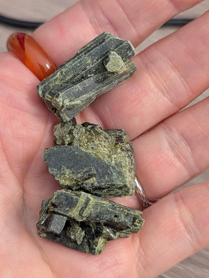 Raw Green Tourmaline Pieces