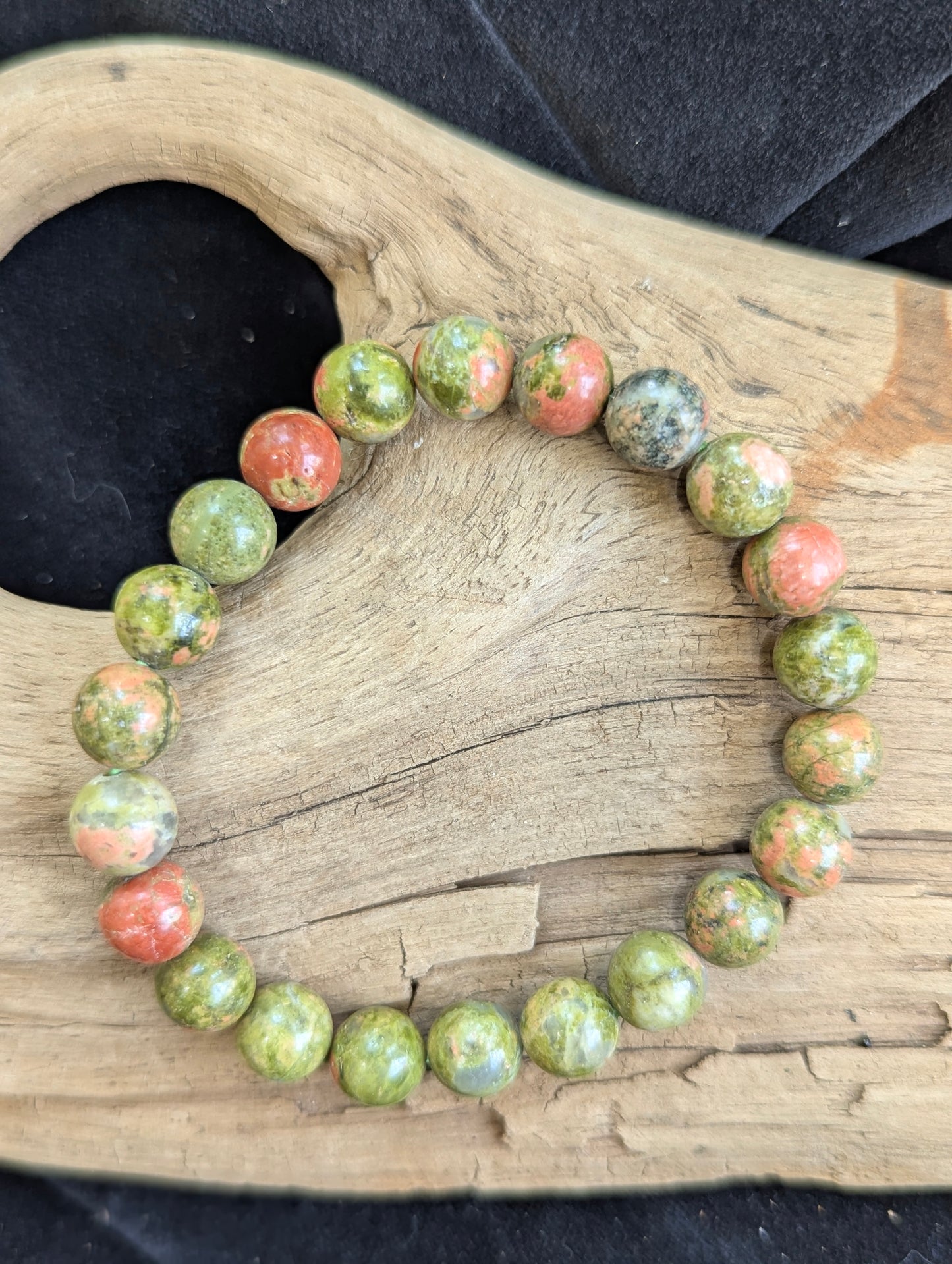 Unakite Bracelets – Chip, 7mm, 8mm & 12mm Natural Beads
