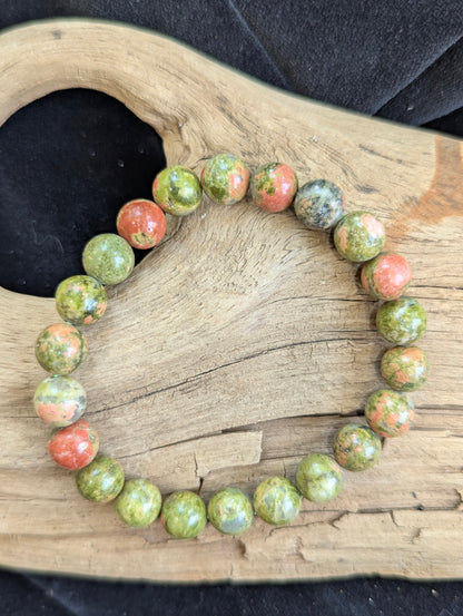 Unakite Bracelets – Chip, 7mm, 8mm & 12mm Natural Beads