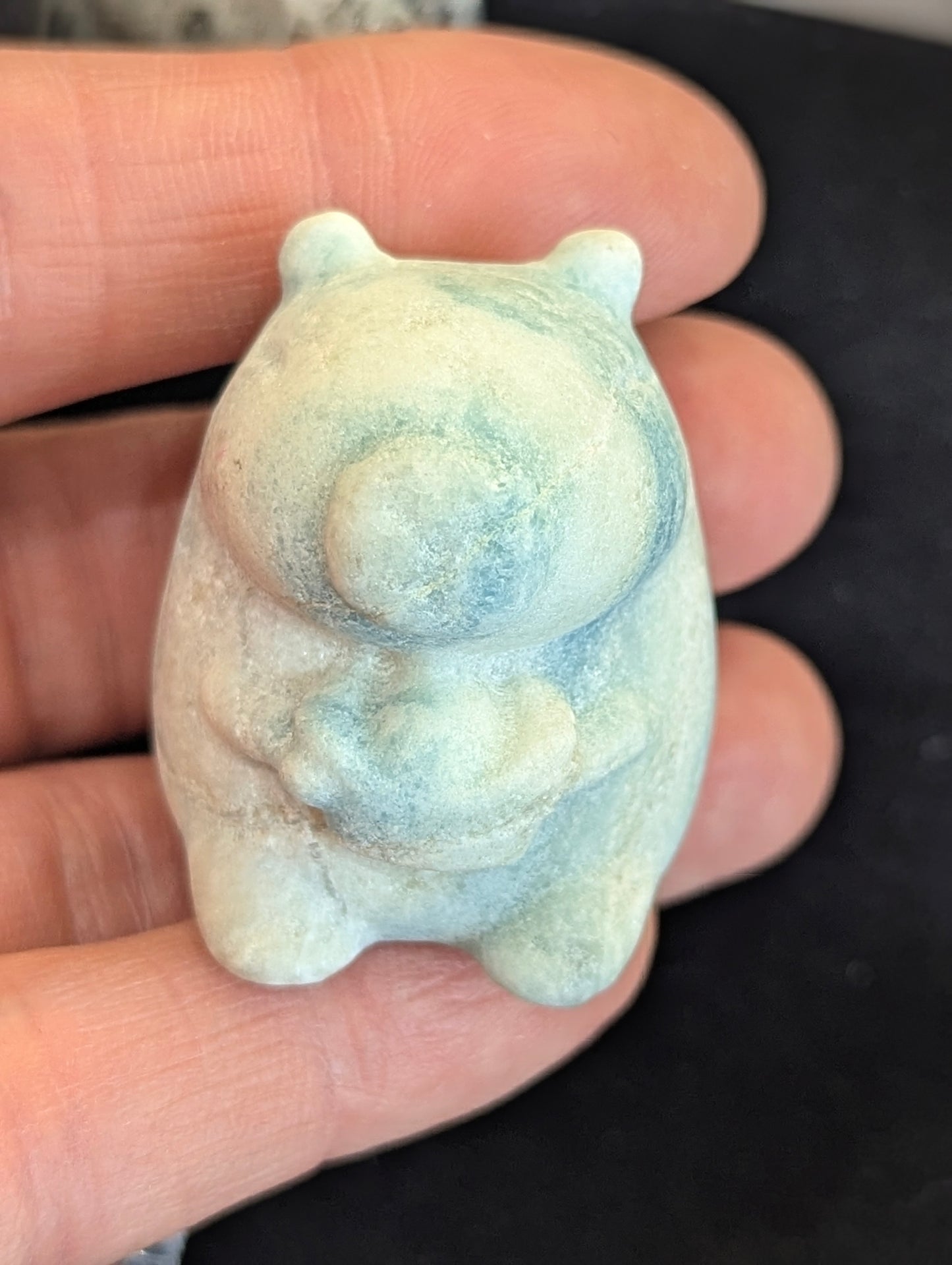 Tiny Capybara Mineral Totem ~ 1"