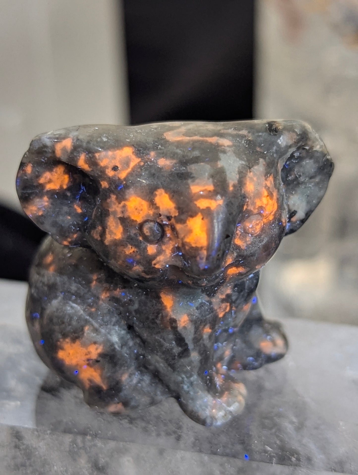Tiny Koala Mineral Totem ~ 1"