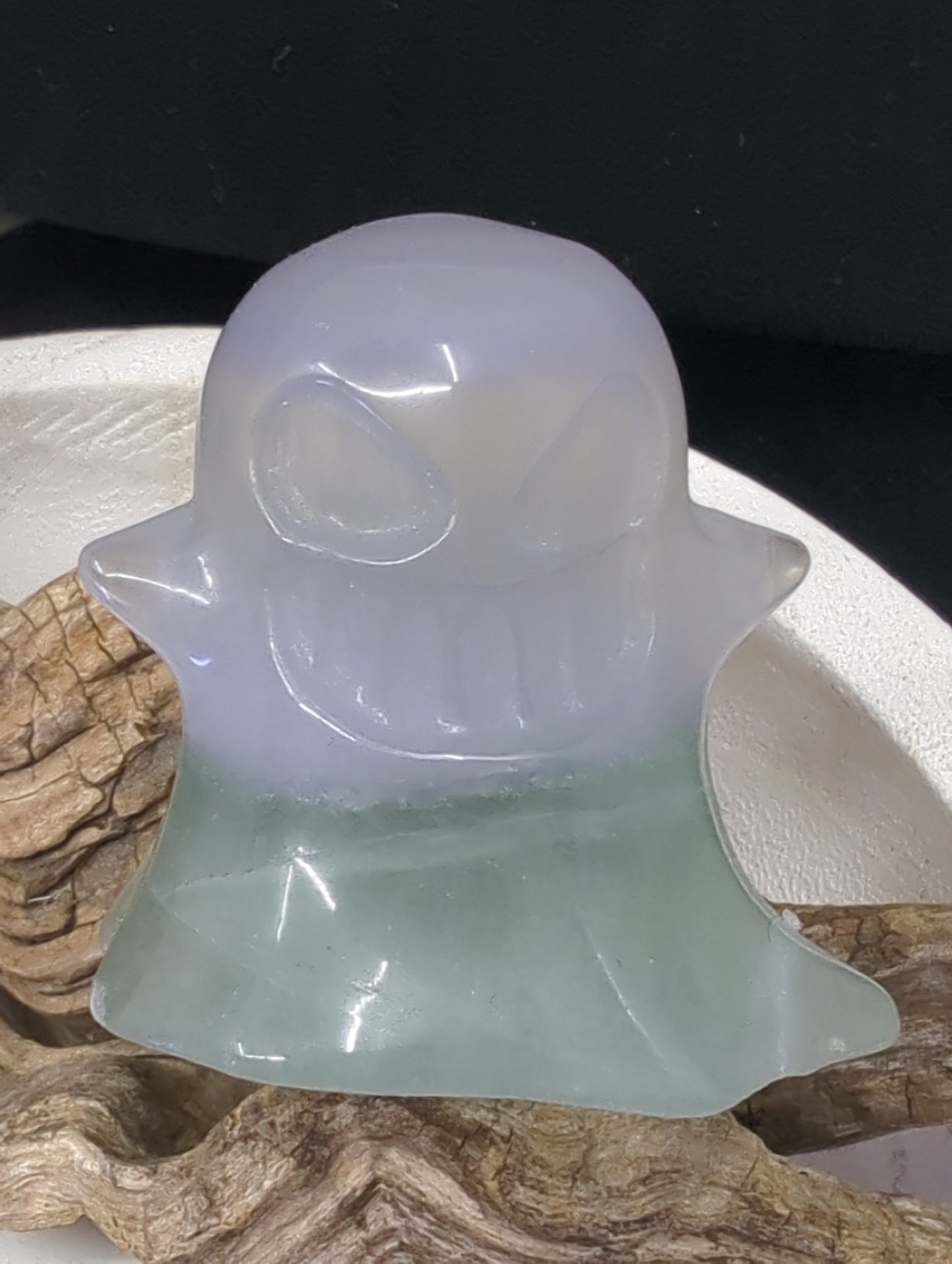 Crystal Ghost Carvings – Mahogany Jasper & Ruby in Zoisite