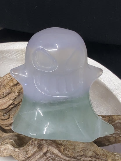 Crystal Ghost Carvings – Mahogany Jasper & Ruby in Zoisite