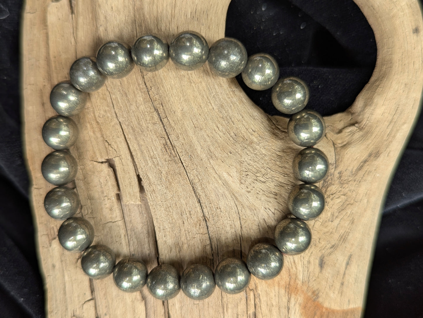 Pyrite Bracelet — 6mm and 8mm Round Beads