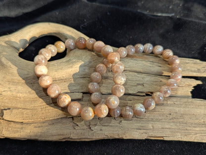 Golden Brown Sunstone Bracelet — 8mm & 10mm Beads