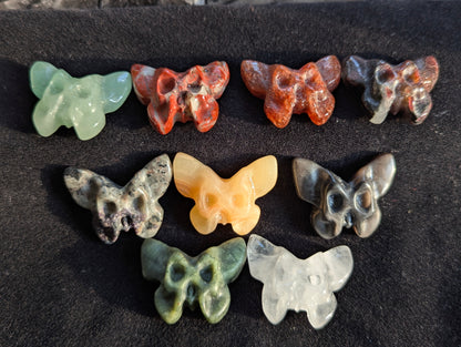 Tiny Death Head Skull Hawk Moth Mineral Totem ~ 1"