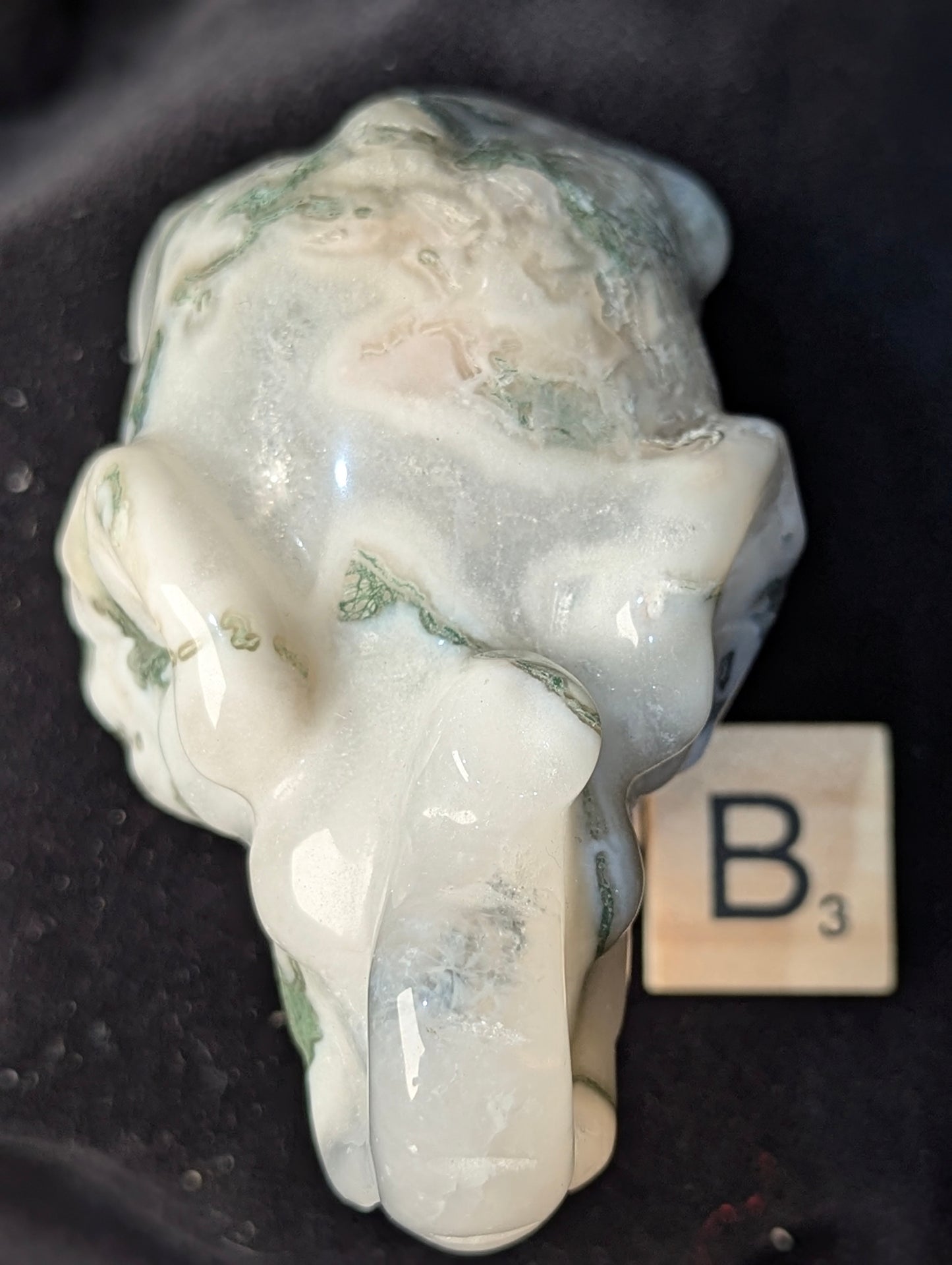 Moss Agate Elephants ~ 2.3in., 190g