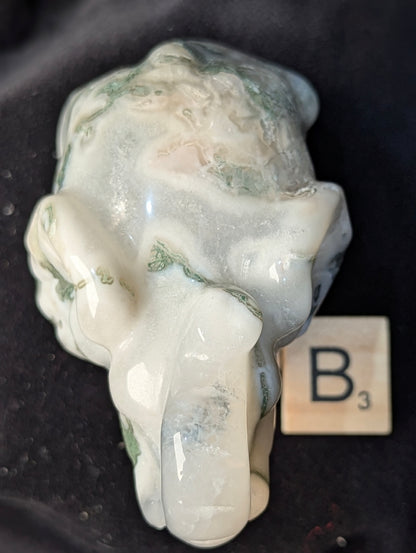 Moss Agate Elephants ~ 2.3in., 190g
