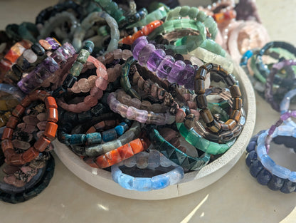 Mystery Crystal Segment Bracelet – Polished Natural Stone | Blind Grab