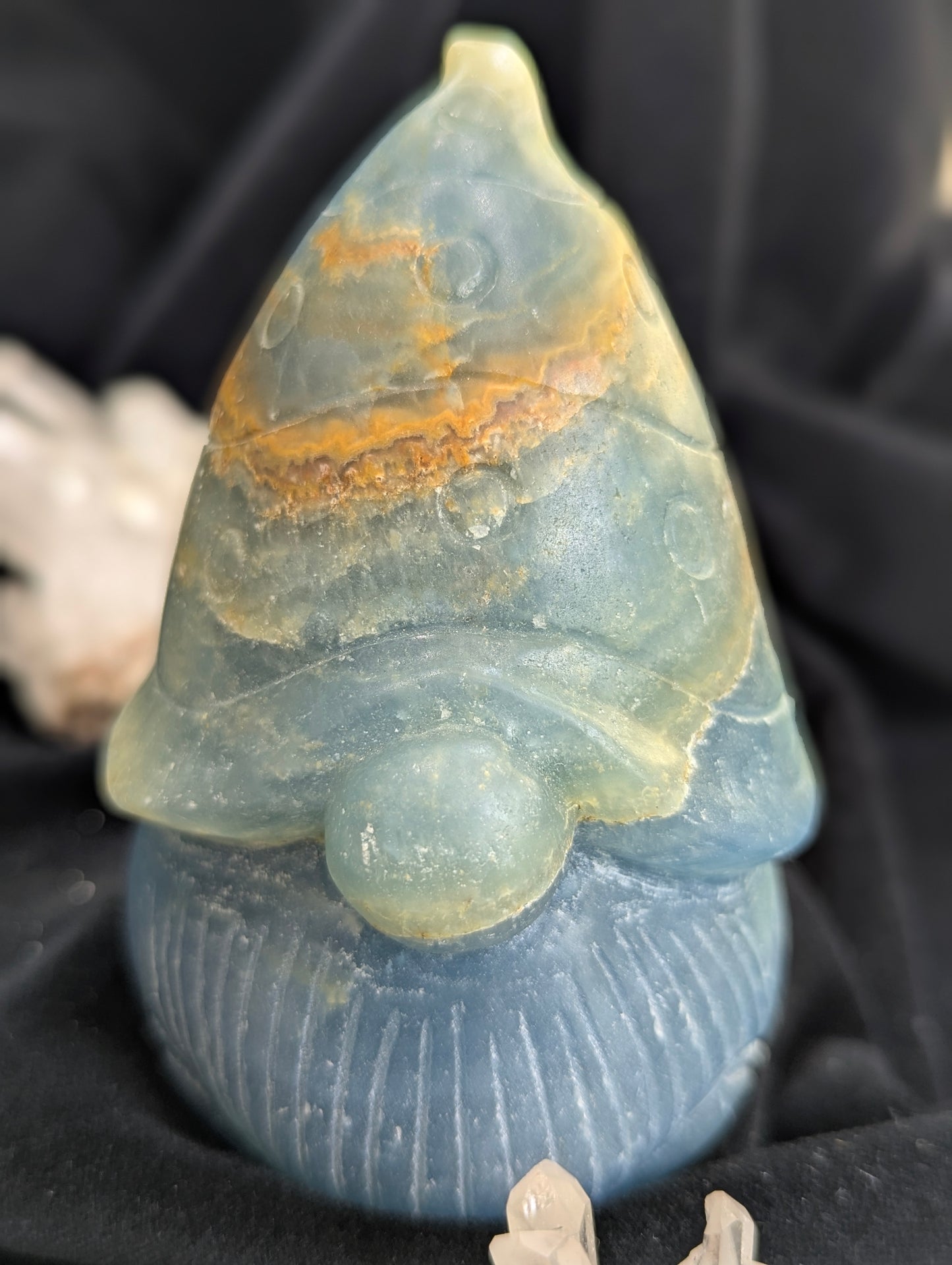 Blue Onyx Gnomes | Grounding, Tranquility, Protection |~ 4in, 525g