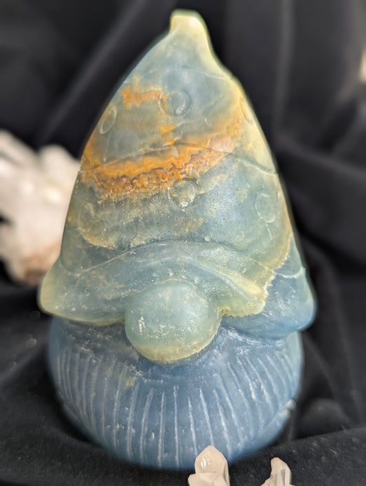 Blue Onyx Gnomes | Grounding, Tranquility, Protection |~ 4in, 525g