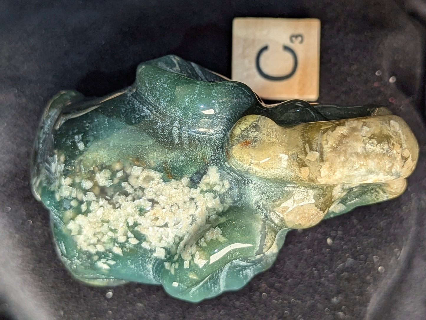 Moss Agate Elephants ~ 2.3in., 190g