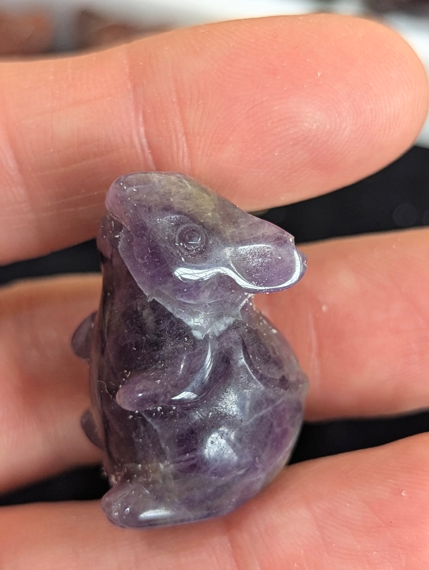 Tiny Mouse Mineral Totem ~ 1"