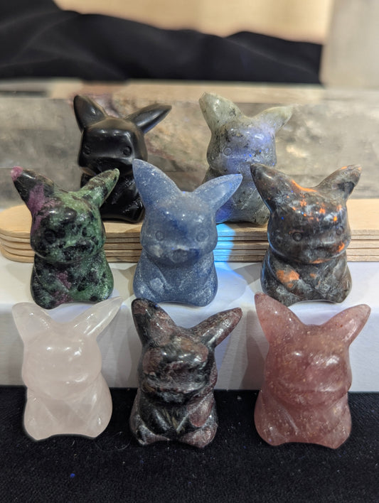 Tiny Pikachu Mineral Totem ~ 1"