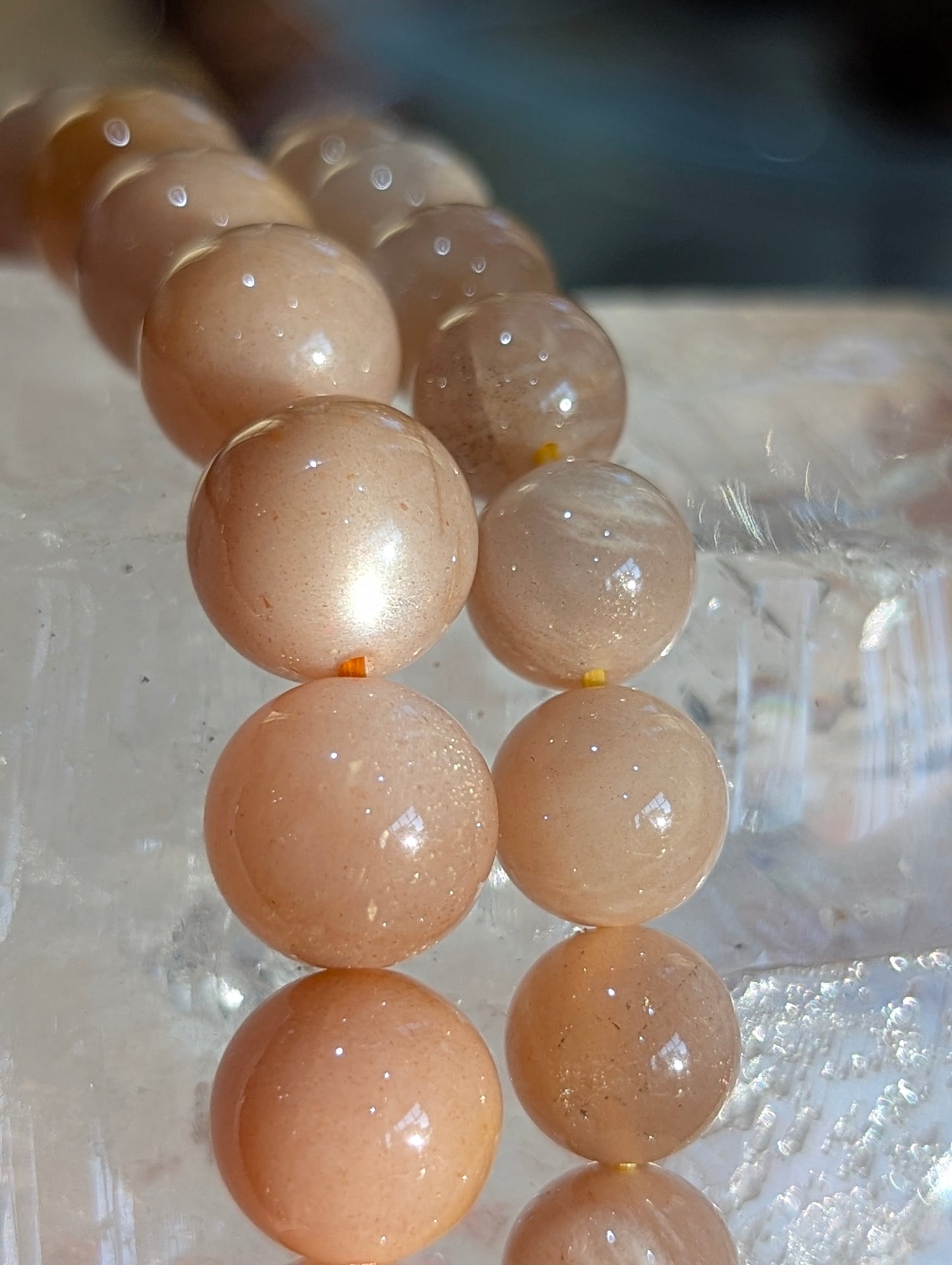 Golden Sunstone Bracelet — 8mm & 10mm Beads