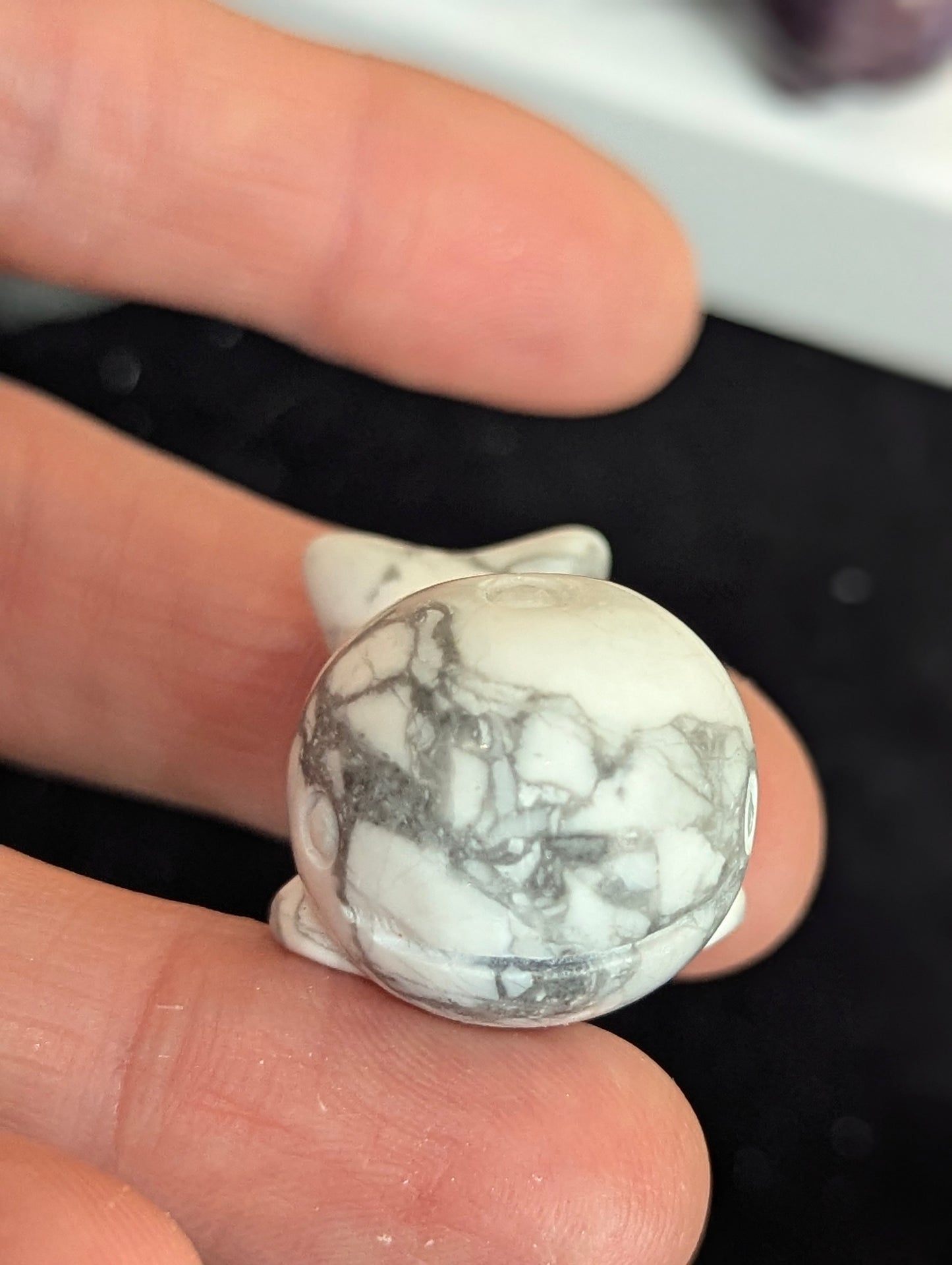 Tiny Whale Mineral Totem ~ 1"